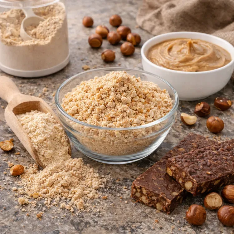 Hazelnut protein enrichment blends illustration