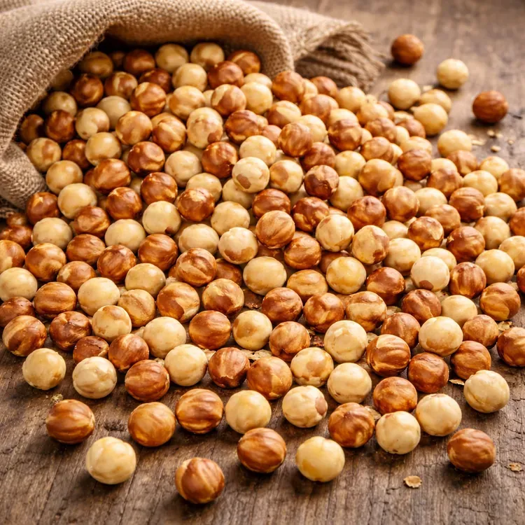 Illustrazione dei gherigli di nocciola tostati